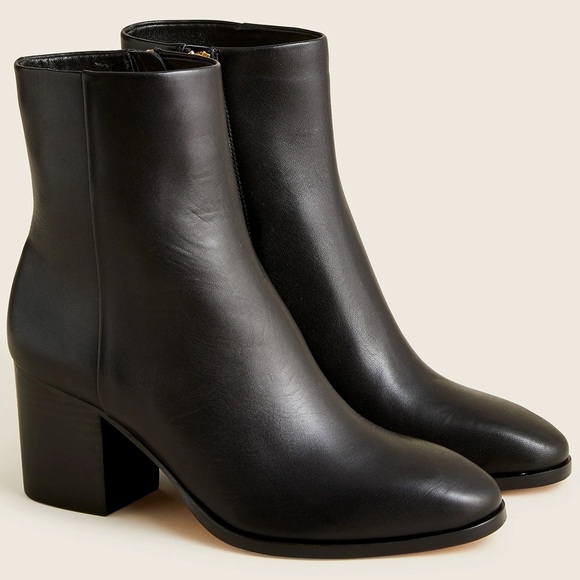 J Crew black leather Sadie ankle boots - size 8.5 - Picture 1 of 5